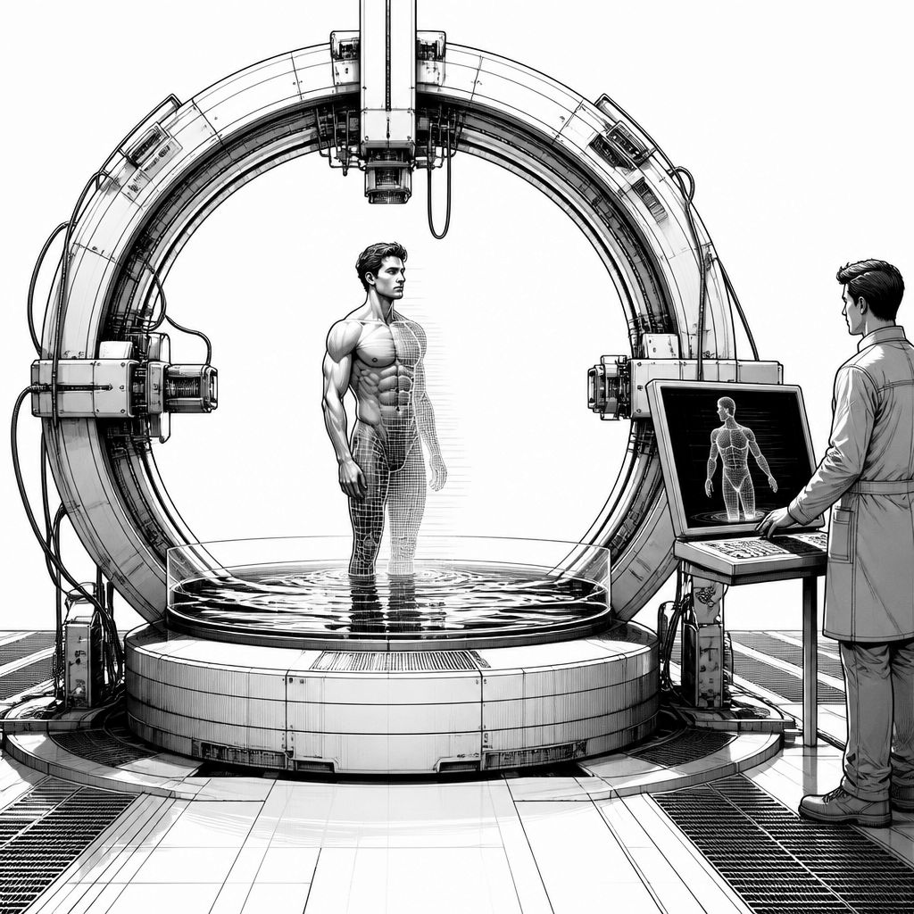 Midjourney Medical: KI-Scanner für den ganzen Körper soll in 60 Sekunden MRT-ähnliche 3D-Bilder liefern Midjourney Medical: KI-Scanner für den ganzen Körper soll in 60 Sekunden MRT-ähnliche 3D-Bilder liefern