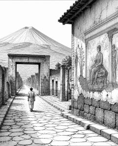 ai-pompeji-ruinen-wandbild-strasse