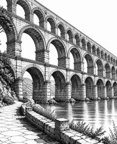 ai-pont-du-gard-aqueduct-arches
