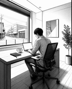 ai-remote-home-laptop-lonely-desk