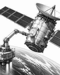 ai-robotic-orbit-servicing-satellite