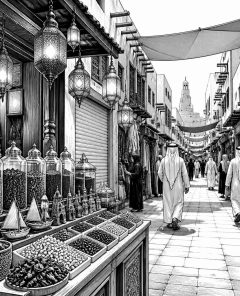 ai-souq-waqif-doha-abend