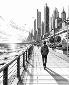 ai-tayelet-tel-aviv-promenade-sunset
