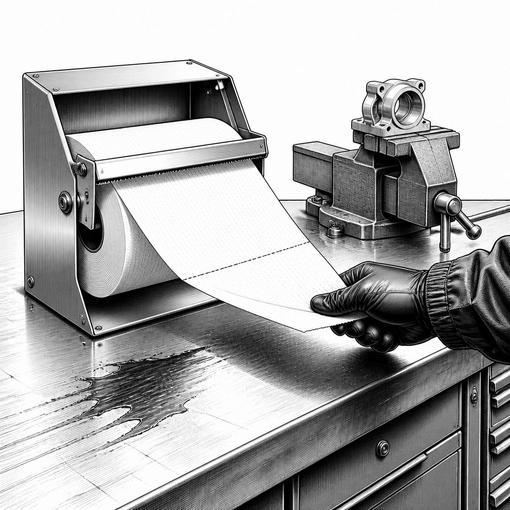 Tork Industriepapier Advanced: Saugstarkes 3-Lagen-Reinigungsgewebe für Werkstatt und Produktion Tork Industriepapier Advanced: Saugstarkes 3-Lagen-Reinigungsgewebe für Werkstatt und Produktion