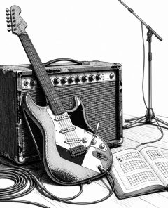 ai-white-stripes-minimal-guitar-analog