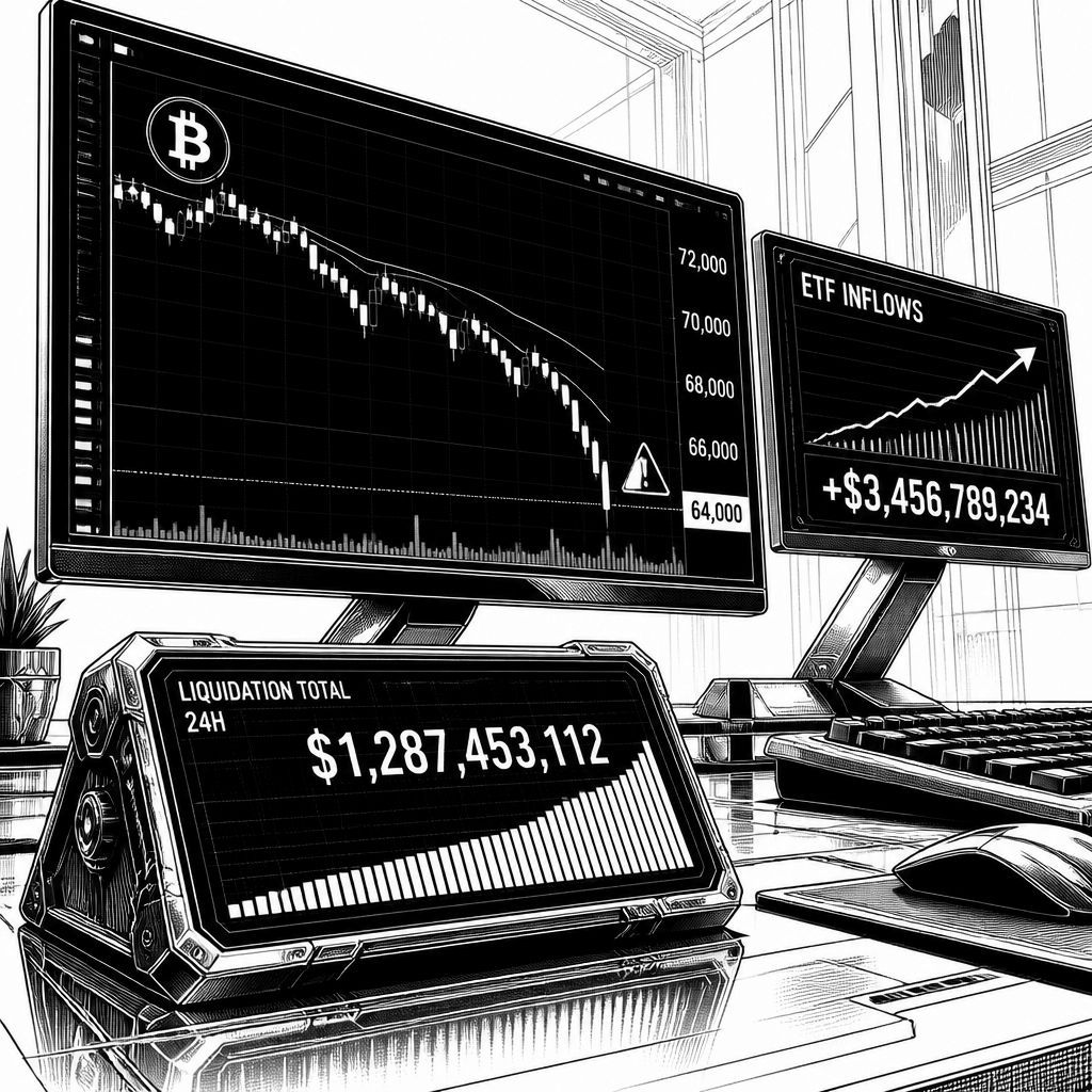 Bitcoin rutscht auf 64. 000 US-Dollar ab: Liquidationen, ETF-Zuflüsse und Support-Zonen im Fokus