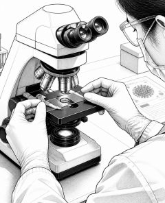 ai-cyclospora-outbreak-michigan-microscope