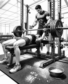 ai-female-benchpress-gym