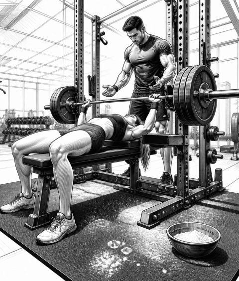 ai-female-benchpress-gym