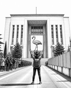ai-flamingo-revolution-vjosa-protest-tirana