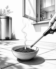ai-fly-deterrent-coffee-smolder-test
