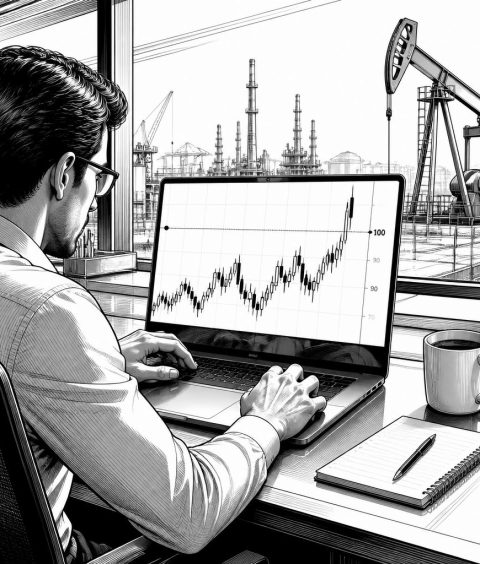 ai-oil-price-over-100-trading-screen