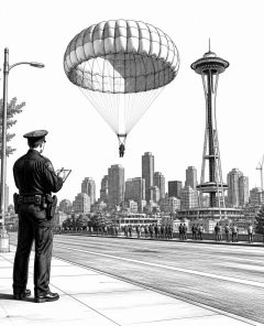 ai-polizei-fahndung-space-needle-fallschirmspringer