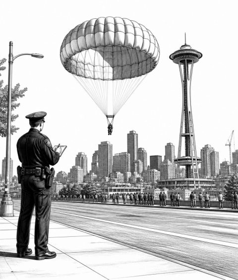 ai-polizei-fahndung-space-needle-fallschirmspringer