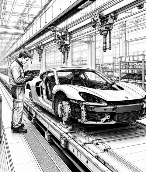 ai-porsche-zukunftspaket-stellenabbau-assembly-line