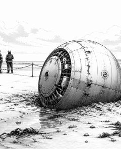 ai-space-debris-reentry-beach-sphere