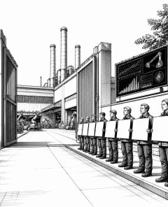 ai-vw-modellreduktion-protest-fabrik
