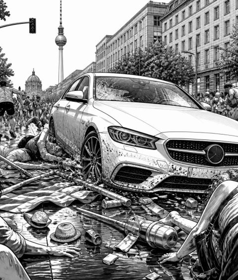 csd-berlin-abgebrochen-auto-faehrt-in-menge
