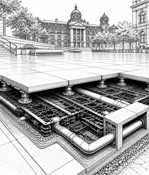 syracuse-renovierung-newhouse-family-plaza-unterbau