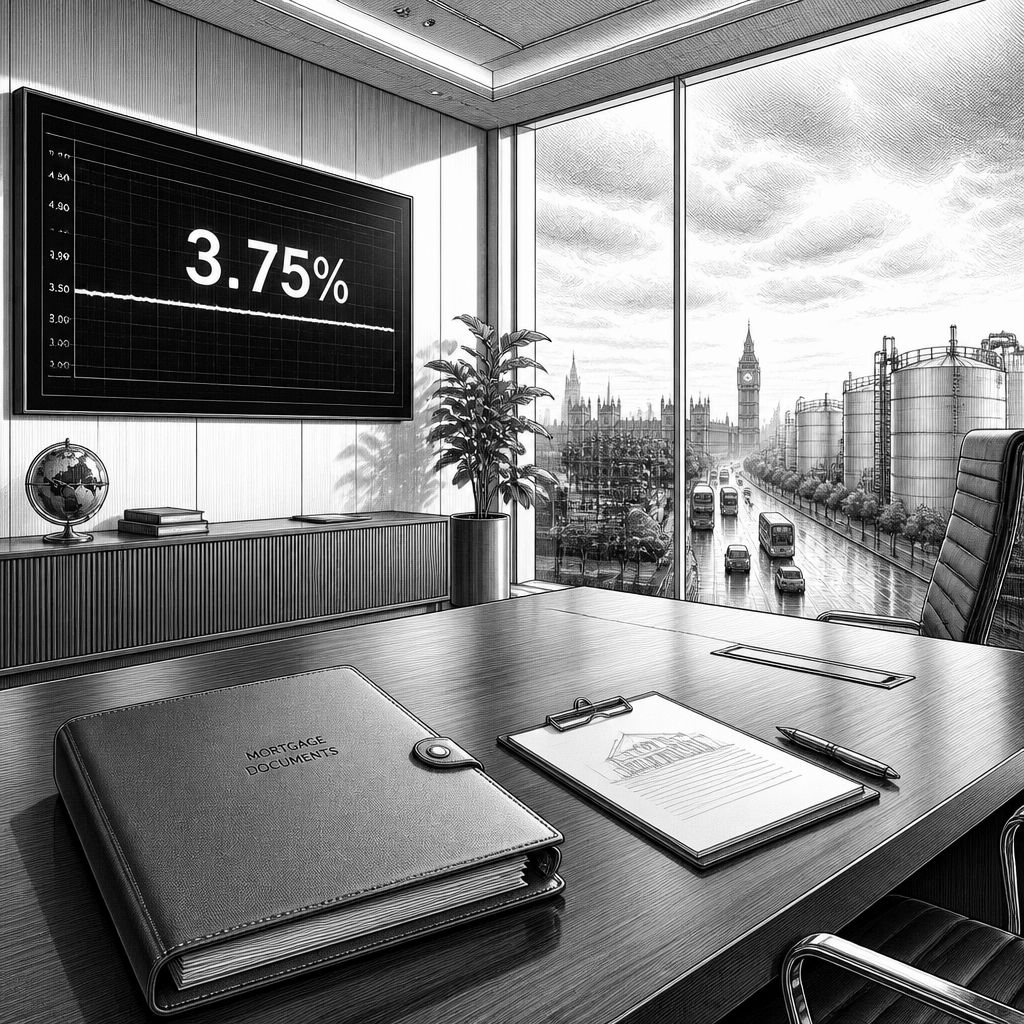 Bank of England hält Leitzins bei 3,75 % – Immobilienmarkt blickt auf Kosten und Risiken Bank of England hält Leitzins bei 3,75 % – Immobilienmarkt blickt auf Kosten und Risiken