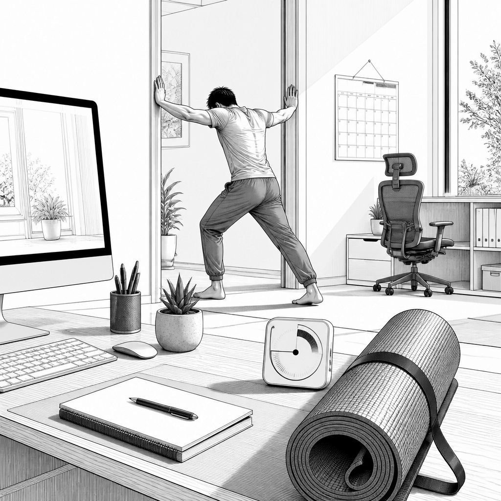 Büro-Fitness: 10–15 Minuten Dehnen gegen Verspannungen am Arbeitsplatz Büro-Fitness: 10–15 Minuten Dehnen gegen Verspannungen am Arbeitsplatz