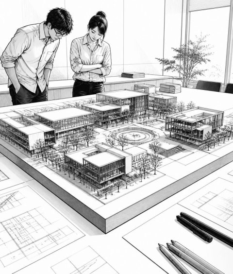 ai-cyber-valley-campus-tuebingen-wood-model