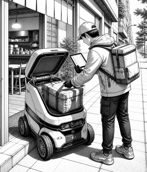 ai-doorDash-gig-worker-roboter-dot-beladen