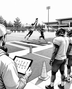 ai-eagles-trainingcamp-military-day-defense-red-zone