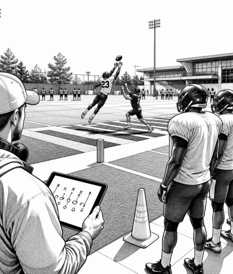 ai-eagles-trainingcamp-military-day-defense-red-zone