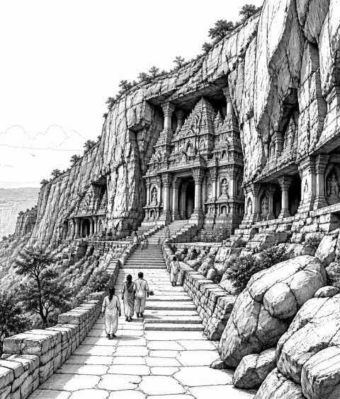 ai-ellora-caves-basalttempel