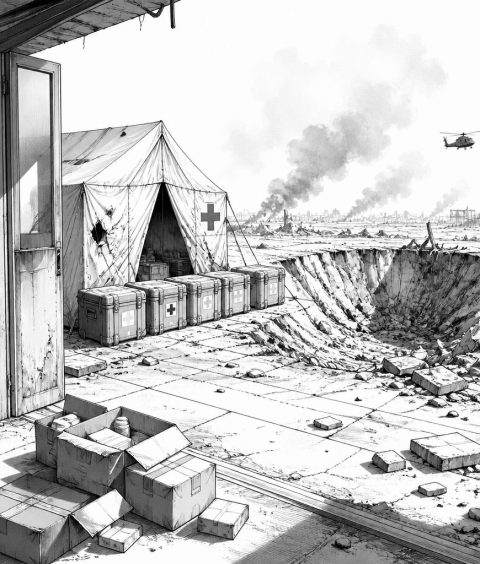 ai-gaza-hospital-crater-airstrike