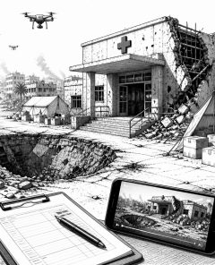 ai-gaza-klinik-lager-drohnenangriff