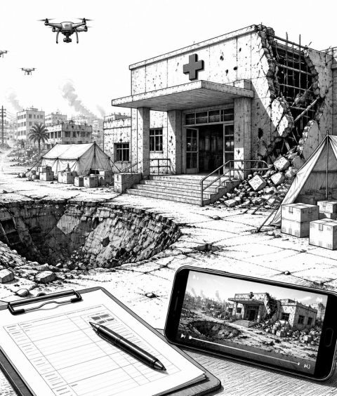 ai-gaza-klinik-lager-drohnenangriff