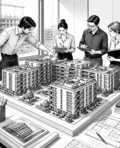 ai-gold-eck-wohnquartier-modell