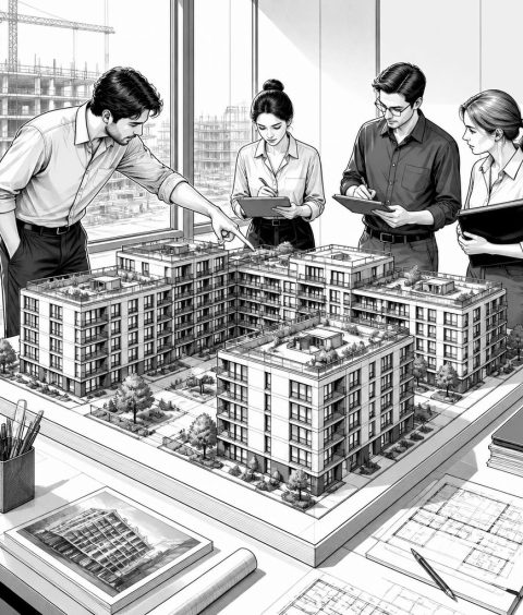 ai-gold-eck-wohnquartier-modell