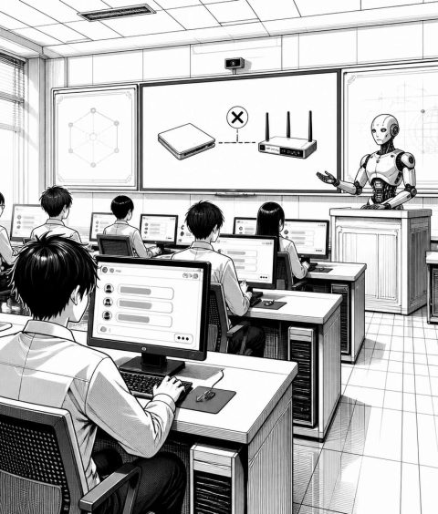 ai-humanoid-robot-teacher-sally-stopped