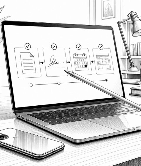 ai-ioumi-vertrag-e-signatur-zahlung-rechnung-flow