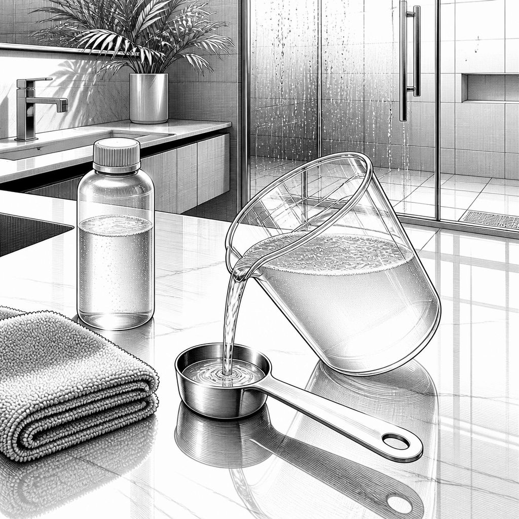 Klarspüler für Fliesen, Glas und Armaturen: Dosierung statt Spülmaschine Klarspüler für Fliesen, Glas und Armaturen: Dosierung statt Spülmaschine