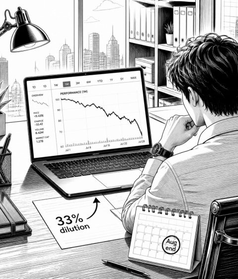 ai-kraken-robotics-stock-dilution-chart
