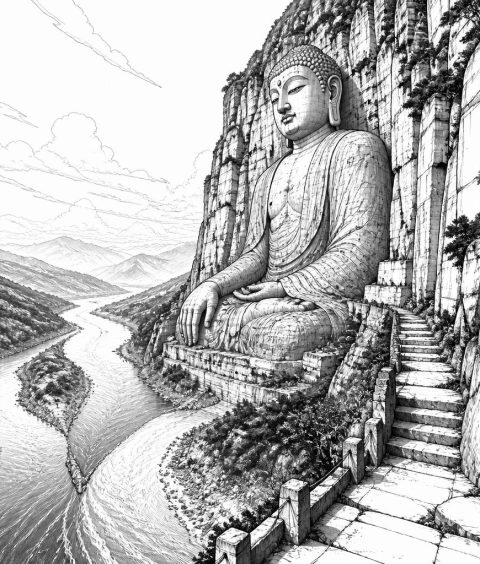 ai-leshan-da-fo-cliff-river