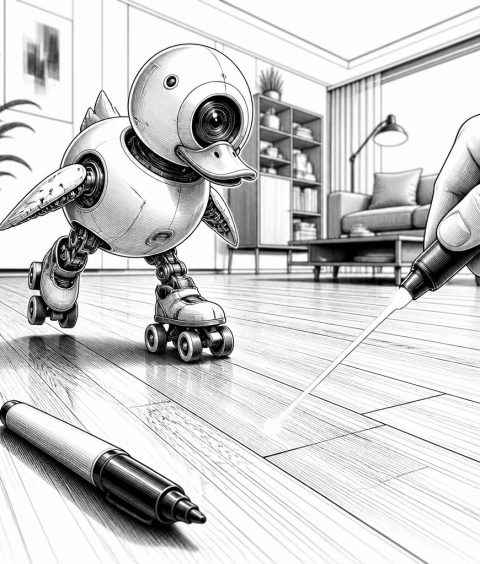 ai-microduck-robot-rollerskating-duck
