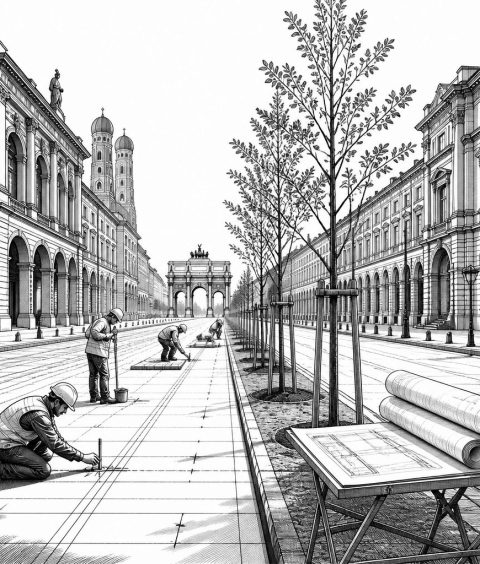 ai-muenchen-ludwigstrasse-begruenung-klassizismus