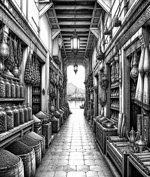 ai-muttrah-souq-maskat-hafen