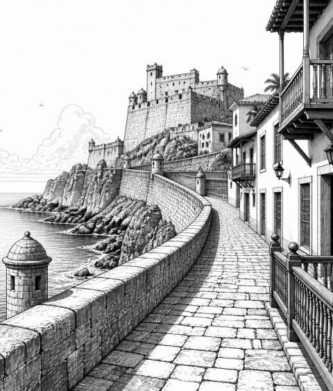 ai-old-san-juan-festungen-meer