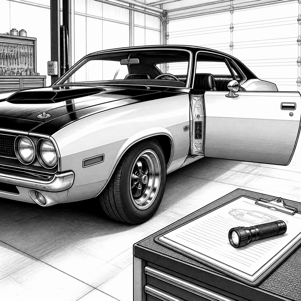 Seltenes 1970er Plymouth GTX Coupé mit „Six Barrel“ und schwarzem V-Zweiton-Dach Seltenes 1970er Plymouth GTX Coupé mit „Six Barrel“ und schwarzem V-Zweiton-Dach