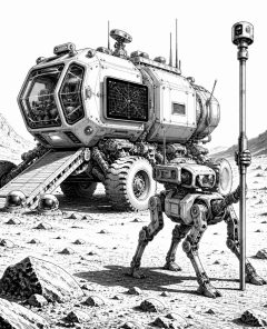 ai-robot-dogs-mond-rover-patrouille
