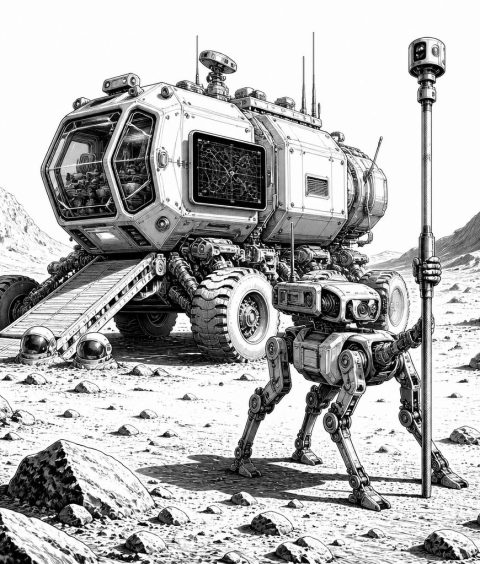 ai-robot-dogs-mond-rover-patrouille