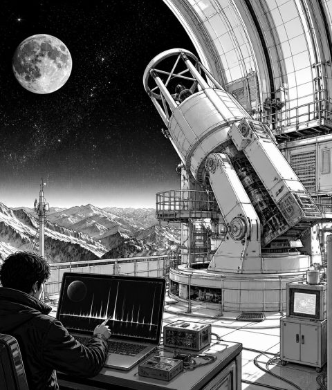 ai-space-debris-moon-impact-eso-vlt-spectral-lines