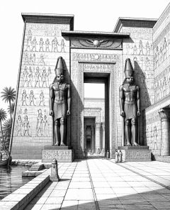 ai-temple-of-edfu-pylon-axis-horus
