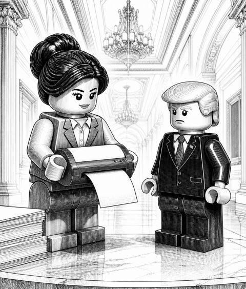 ai-trump-harp-human-printer-lego-parody
